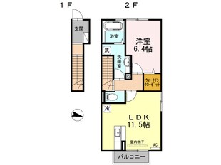 エスポワール福栄の物件間取画像